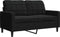 vidaXL - Tweezitsbank - 120 - cm - fluweel - zwart