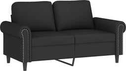 vidaXL - Tweezitsbank - 120 - cm - fluweel - zwart
