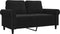 vidaXL - Tweezitsbank - 120 - cm - fluweel - zwart