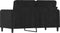 vidaXL - Tweezitsbank - 120 - cm - fluweel - zwart