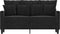 vidaXL - Tweezitsbank - 120 - cm - fluweel - zwart
