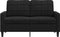 vidaXL - Tweezitsbank - 120 - cm - fluweel - zwart