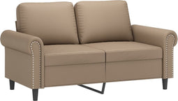 vidaXL - Tweezitsbank - 120 - cm - kunstleer - cappuccinokleurig