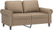 vidaXL - Tweezitsbank - 120 - cm - kunstleer - cappuccinokleurig