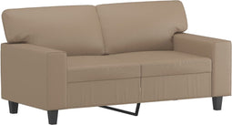 vidaXL - Tweezitsbank - 120 - cm - kunstleer - cappuccinokleurig