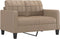 vidaXL - Tweezitsbank - 120 - cm - kunstleer - cappuccinokleurig