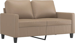 vidaXL - Tweezitsbank - 120 - cm - kunstleer - cappuccinokleurig