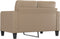 vidaXL - Tweezitsbank - 120 - cm - kunstleer - cappuccinokleurig