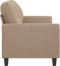 vidaXL - Tweezitsbank - 120 - cm - kunstleer - cappuccinokleurig