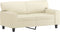 vidaXL - Tweezitsbank - 120 - cm - kunstleer - crèmekleurig
