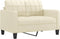 vidaXL - Tweezitsbank - 120 - cm - kunstleer - crèmekleurig
