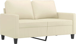 vidaXL - Tweezitsbank - 120 - cm - kunstleer - crèmekleurig