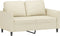 vidaXL - Tweezitsbank - 120 - cm - kunstleer - crèmekleurig