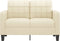 vidaXL - Tweezitsbank - 120 - cm - kunstleer - crèmekleurig
