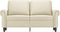 vidaXL - Tweezitsbank - 120 - cm - kunstleer - crèmekleurig