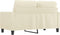 vidaXL - Tweezitsbank - 120 - cm - kunstleer - crèmekleurig