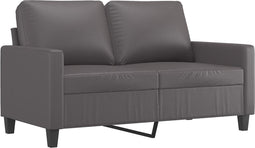 vidaXL - Tweezitsbank - 120 - cm - kunstleer - grijs