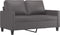 vidaXL - Tweezitsbank - 120 - cm - kunstleer - grijs