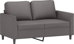 vidaXL - Tweezitsbank - 120 - cm - kunstleer - grijs