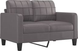 vidaXL - Tweezitsbank - 120 - cm - kunstleer - grijs