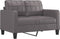 vidaXL - Tweezitsbank - 120 - cm - kunstleer - grijs