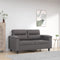 vidaXL - Tweezitsbank - 120 - cm - kunstleer - grijs