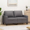 vidaXL - Tweezitsbank - 120 - cm - kunstleer - grijs