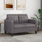vidaXL - Tweezitsbank - 120 - cm - kunstleer - grijs
