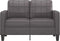 vidaXL - Tweezitsbank - 120 - cm - kunstleer - grijs
