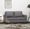 vidaXL - Tweezitsbank - 120 - cm - kunstleer - grijs