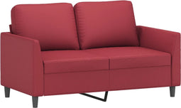 vidaXL - Tweezitsbank - 120 - cm - kunstleer - wijnrood