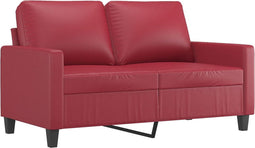vidaXL - Tweezitsbank - 120 - cm - kunstleer - wijnrood