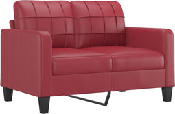 vidaXL - Tweezitsbank - 120 - cm - kunstleer - wijnrood