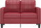 vidaXL - Tweezitsbank - 120 - cm - kunstleer - wijnrood