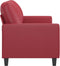 vidaXL - Tweezitsbank - 120 - cm - kunstleer - wijnrood