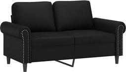 vidaXL - Tweezitsbank - 120 - cm - kunstleer - zwart