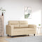 vidaXL - Tweezitsbank - 120 - cm - microvezelstof - crème
