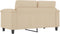 vidaXL - Tweezitsbank - 120 - cm - microvezelstof - crème