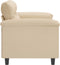 vidaXL - Tweezitsbank - 120 - cm - microvezelstof - crème