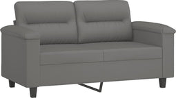 vidaXL - Tweezitsbank - 120 - cm - microvezelstof - donkergrijs