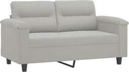 vidaXL - Tweezitsbank - 120 - cm - microvezelstof - lichtgrijs