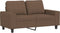 vidaXL - Tweezitsbank - 120 - cm - stof - bruin