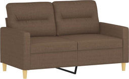 vidaXL - Tweezitsbank - 120 - cm - stof - bruin