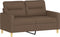 vidaXL - Tweezitsbank - 120 - cm - stof - bruin