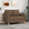 vidaXL - Tweezitsbank - 120 - cm - stof - bruin