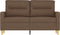 vidaXL - Tweezitsbank - 120 - cm - stof - bruin