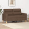 vidaXL - Tweezitsbank - 120 - cm - stof - bruin