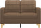 vidaXL - Tweezitsbank - 120 - cm - stof - bruin