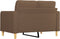 vidaXL - Tweezitsbank - 120 - cm - stof - bruin
