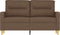 vidaXL - Tweezitsbank - 120 - cm - stof - bruin